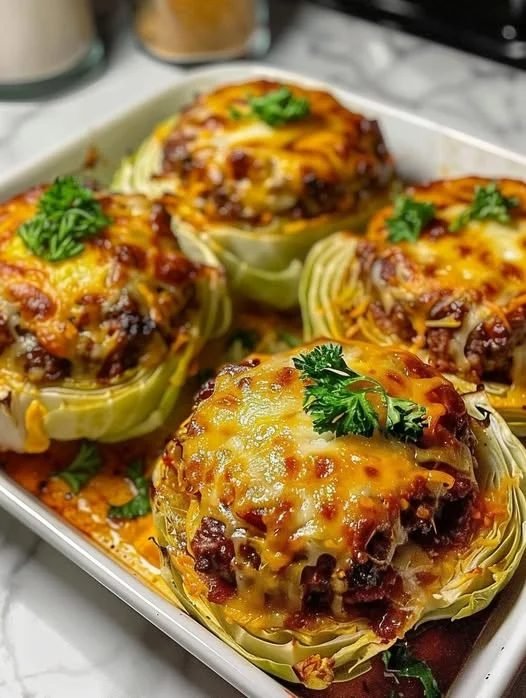 Low Carb Oven-Baked Cabbage Burgers