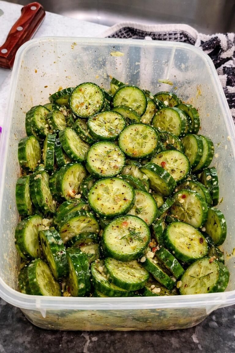 Vegan Cucumbers With A Bang (Spicy Garlic Cucumber Salad)