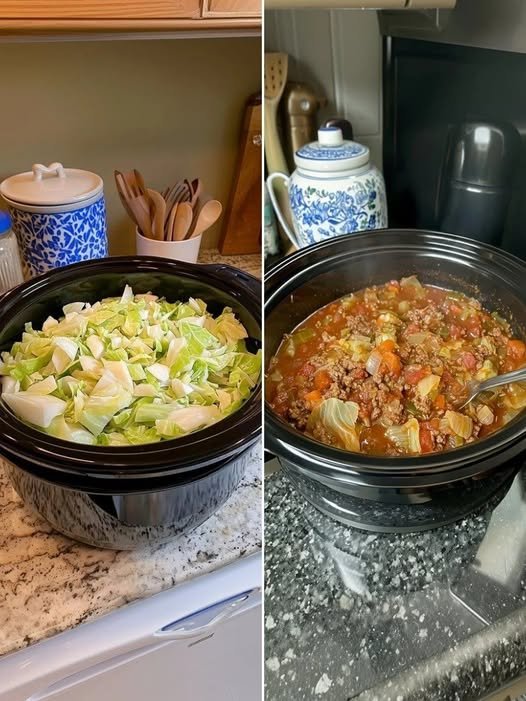 Low-Carb Meaty Cabbage Soup (Crockpot)