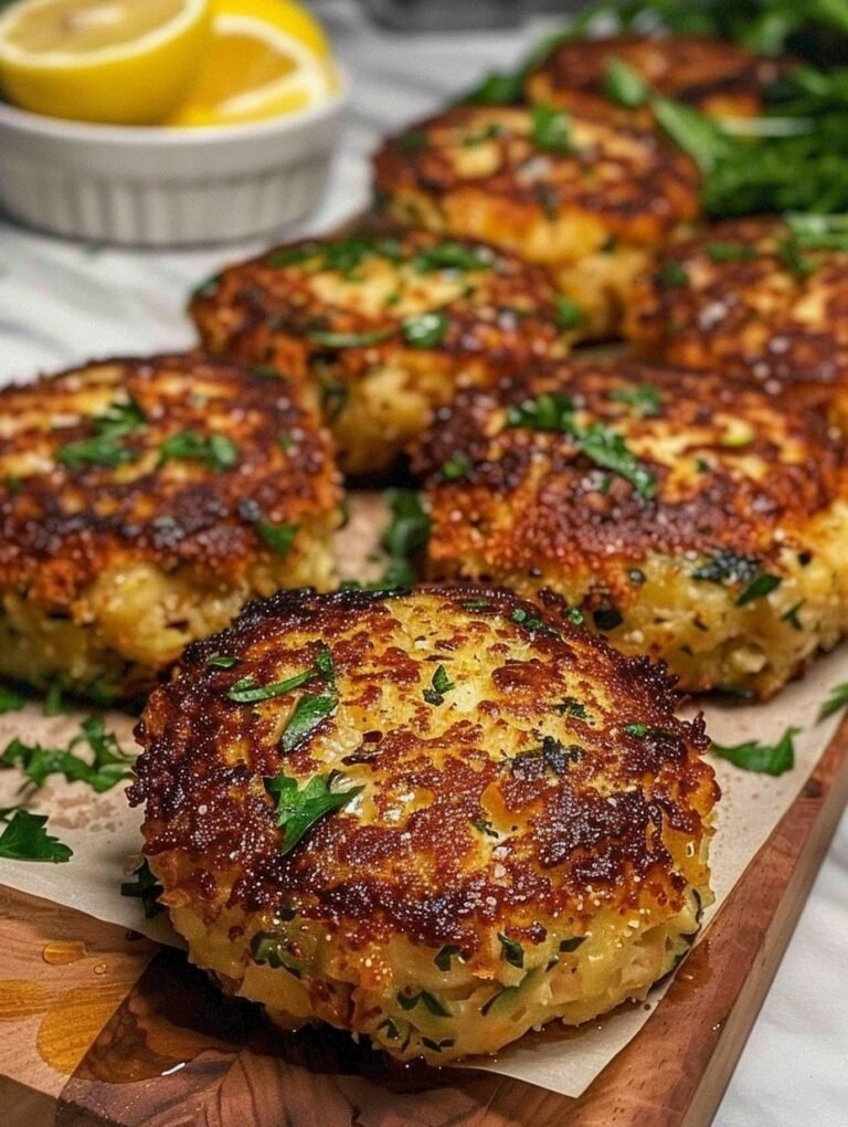 Vegan Lemon Garlic Chickpea Cakes