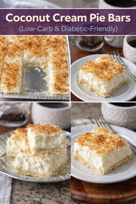 Diabetes-Friendly Coconut Cream Bars