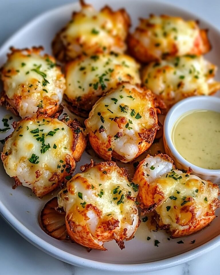 Cheesy Garlic Lobster Bites