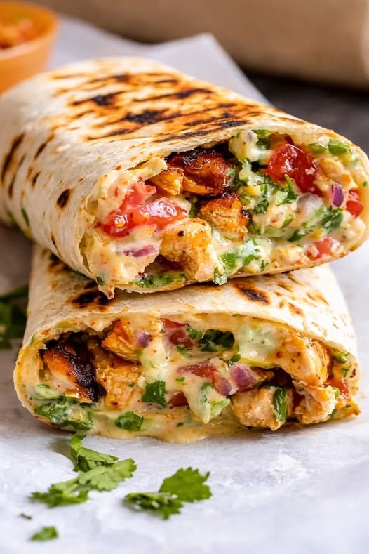 Creamy Grilled Chicken Veggie Wrap