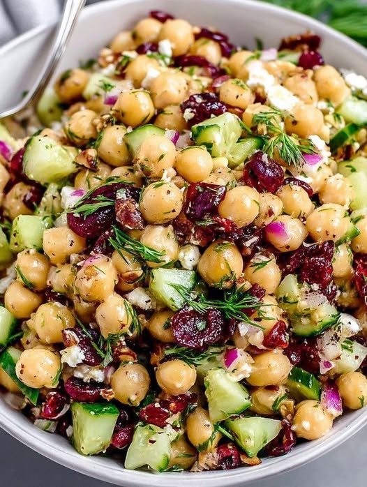 Cranberry Walnut Chickpea Salad