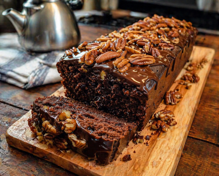 Vegan Chocolate Pecan Loaf Cake