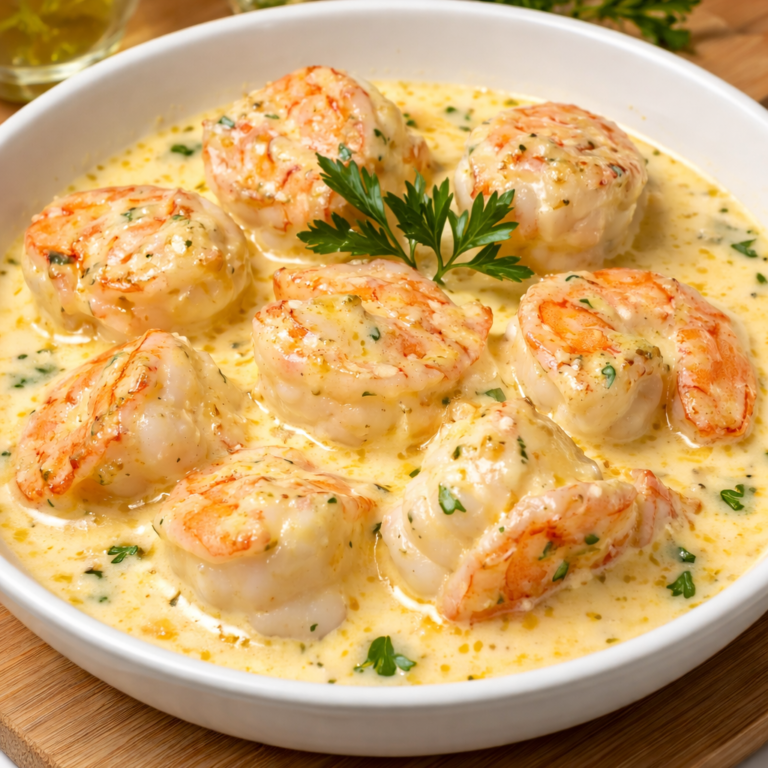 Creamy Garlic Butter Shrimp Skillet