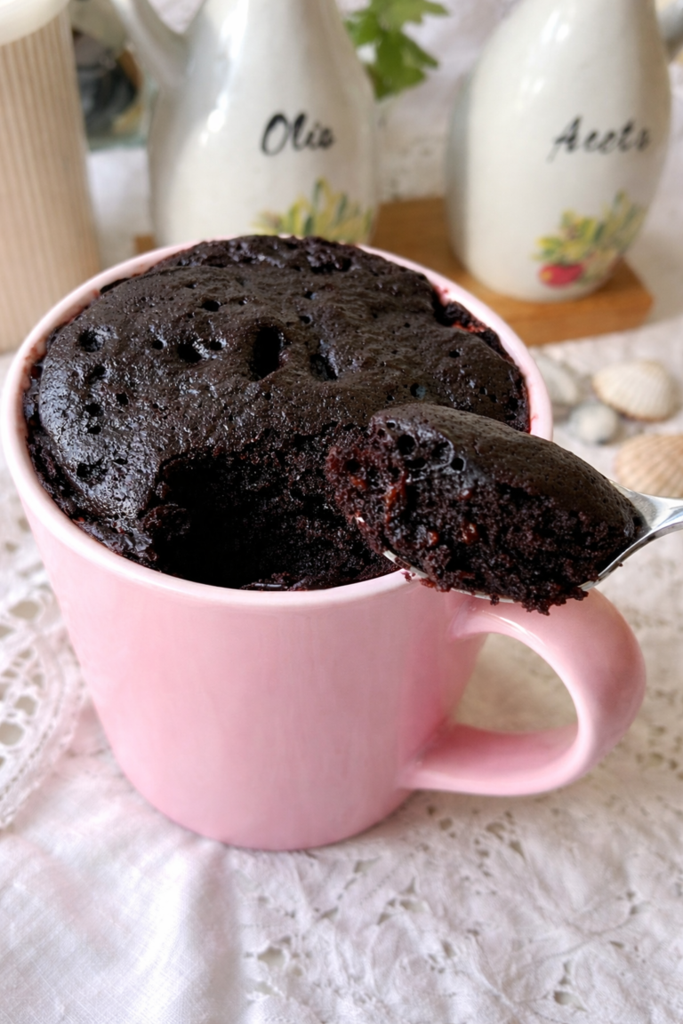 Vegan Chocolate Mug Cake (Quick & Fudgy!)