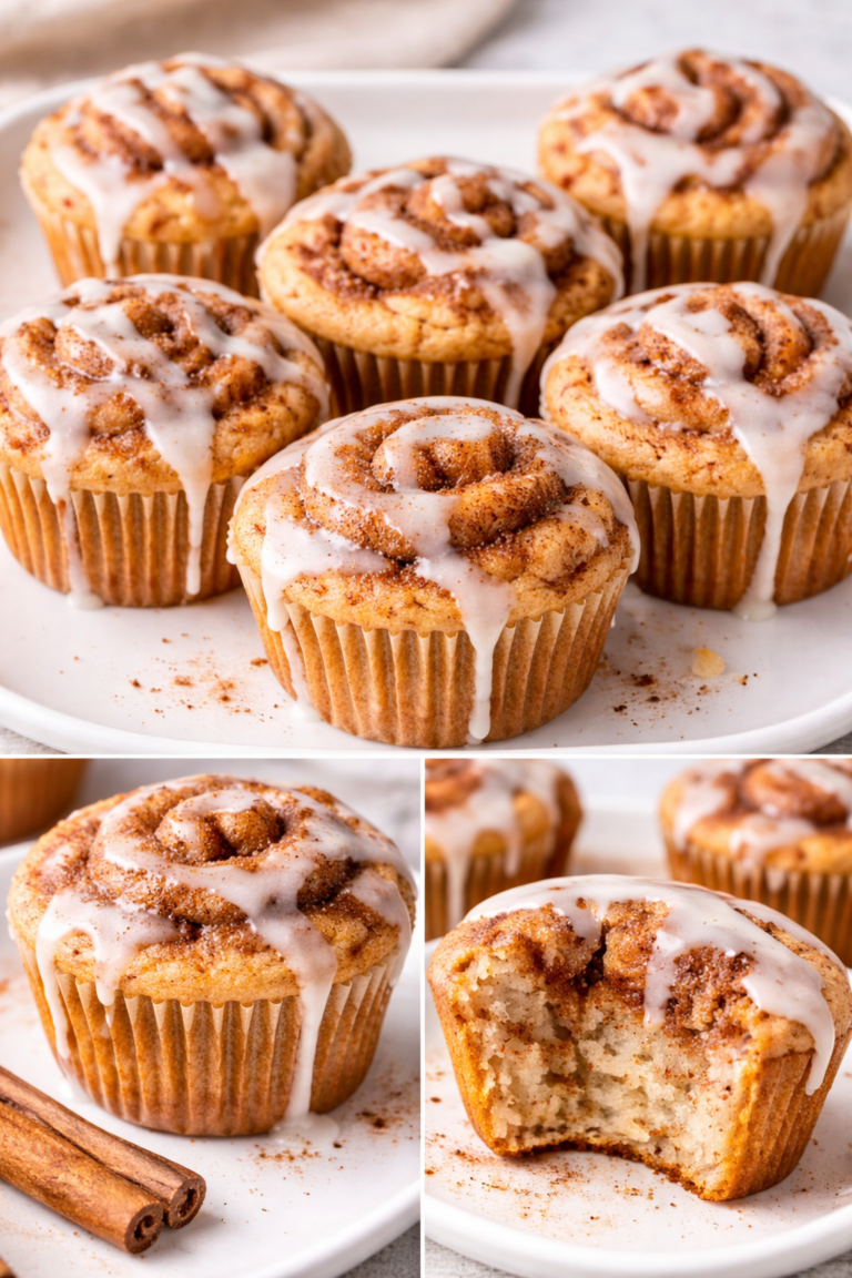 Vegan Cinnamon Roll Protein Muffins