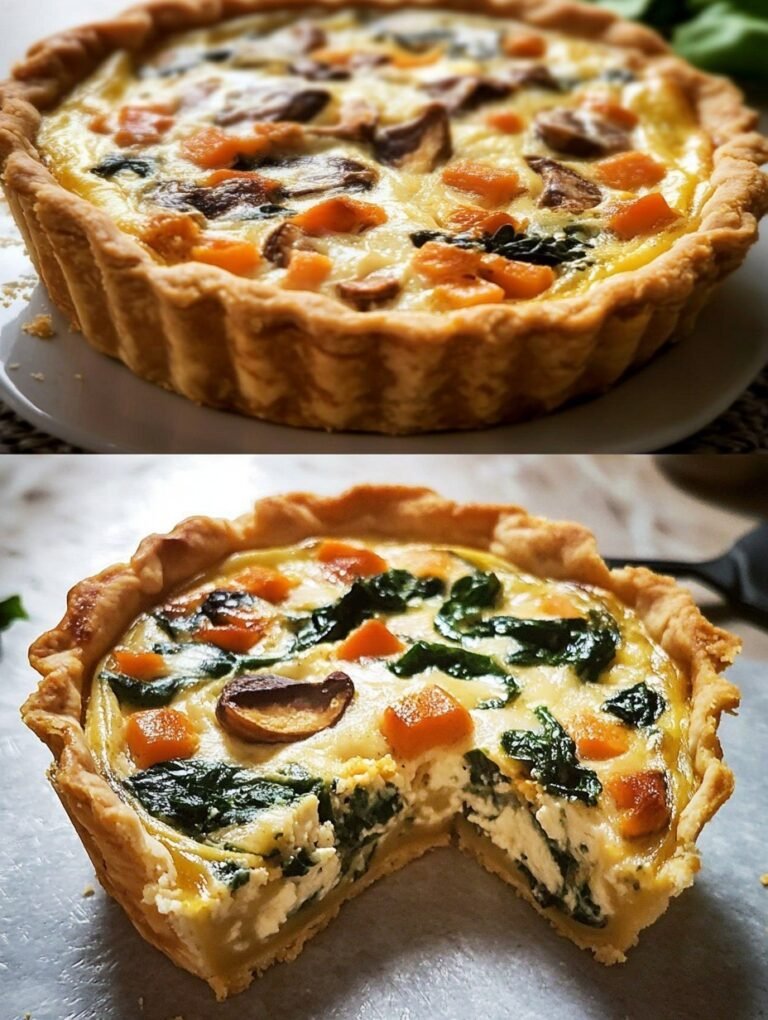 Creamy Vegan Veggie Quiche