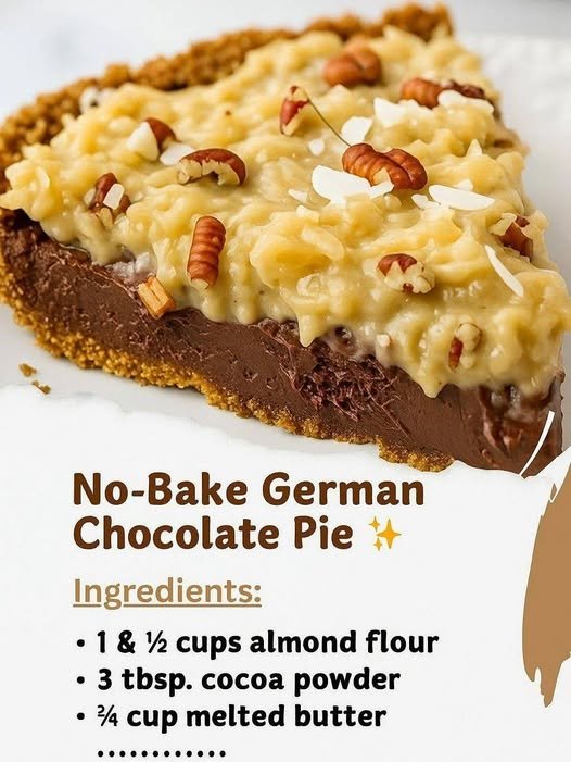 Diabetic-Friendly No-Bake German Chocolate Pie