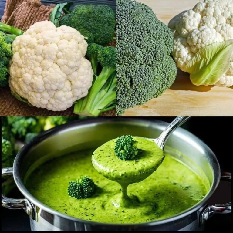 Vegan Broccoli Cauliflower Cream Soup