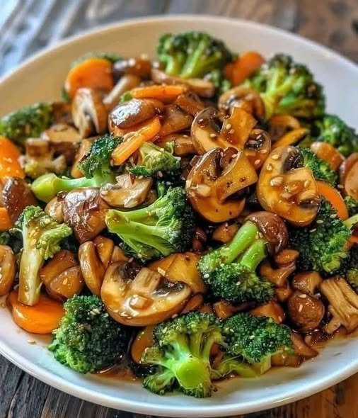 Vegan Broccoli Mushroom Stir-Fry