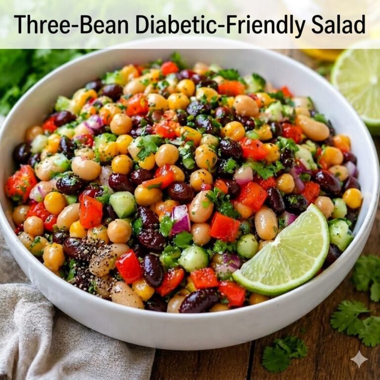 Vegan Three-Bean Salad (Diabetic-Friendly)