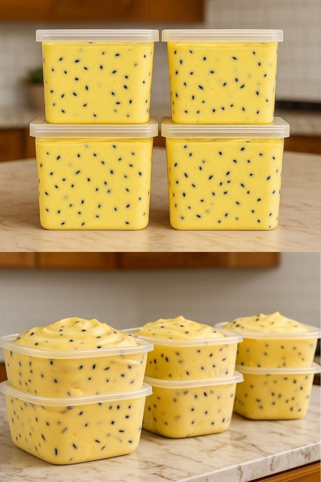 Low Carb Passion Fruit Ice Cream