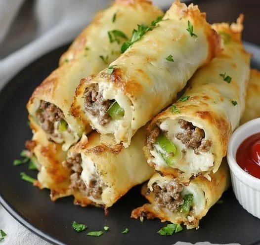 Diabetic-Friendly Philly Cheesesteak Roll Ups