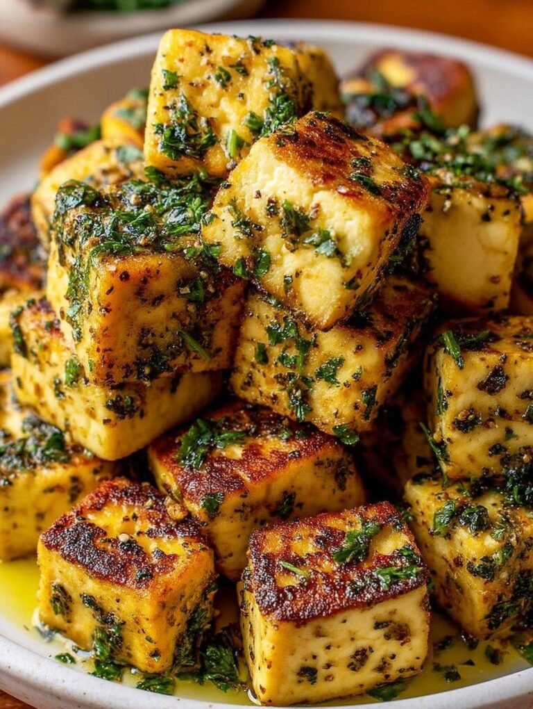 Vegan Lemon Garlic Roasted Tofu