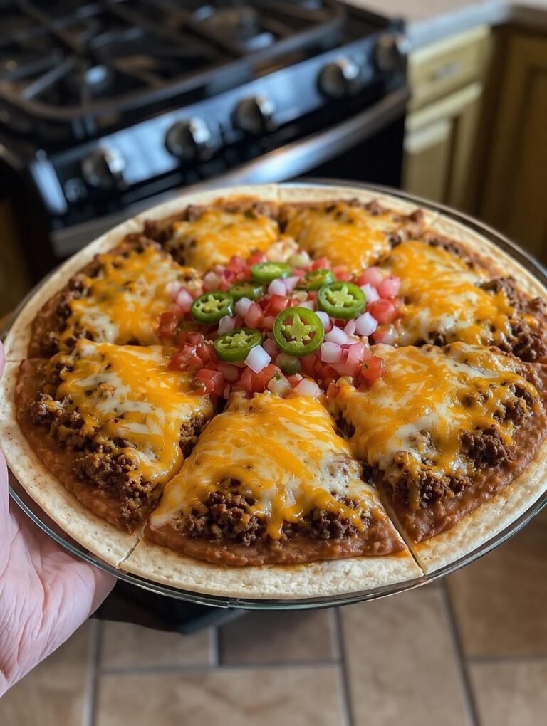 Homemade Low Carb Taco Bell–Style Mexican Pizza