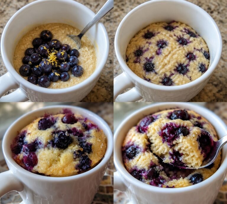 Low Carb Blueberry Mug Cake