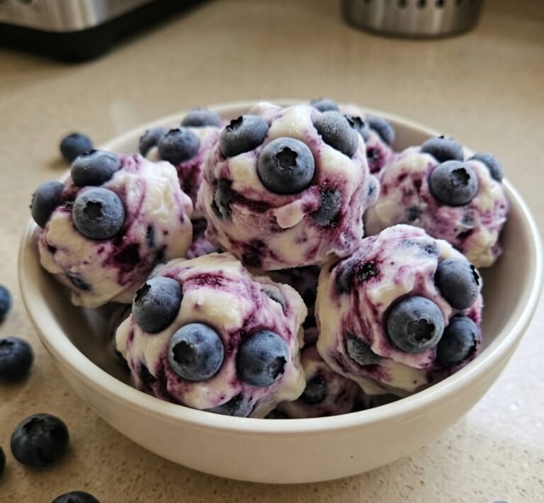 47g-Protein Blueberry Cheesecake Breakfast Bites