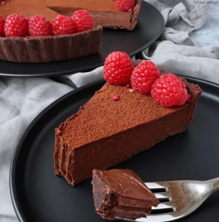 Vegan Chocolate Raspberry Tart