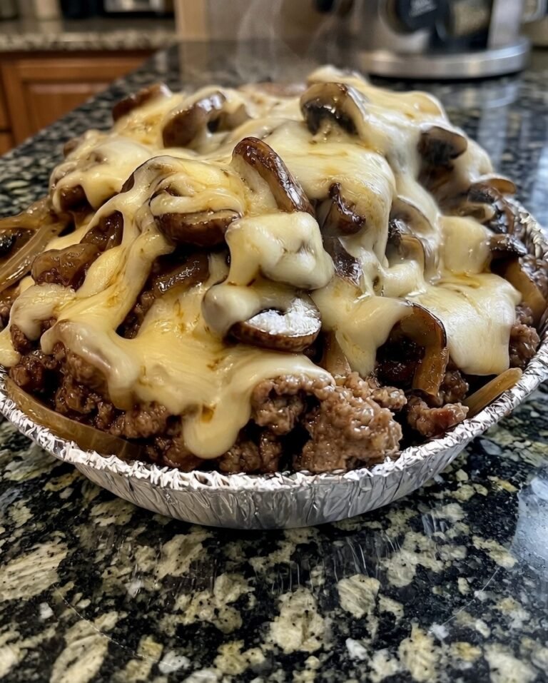 Cheesy Mushroom Beef Skillet
