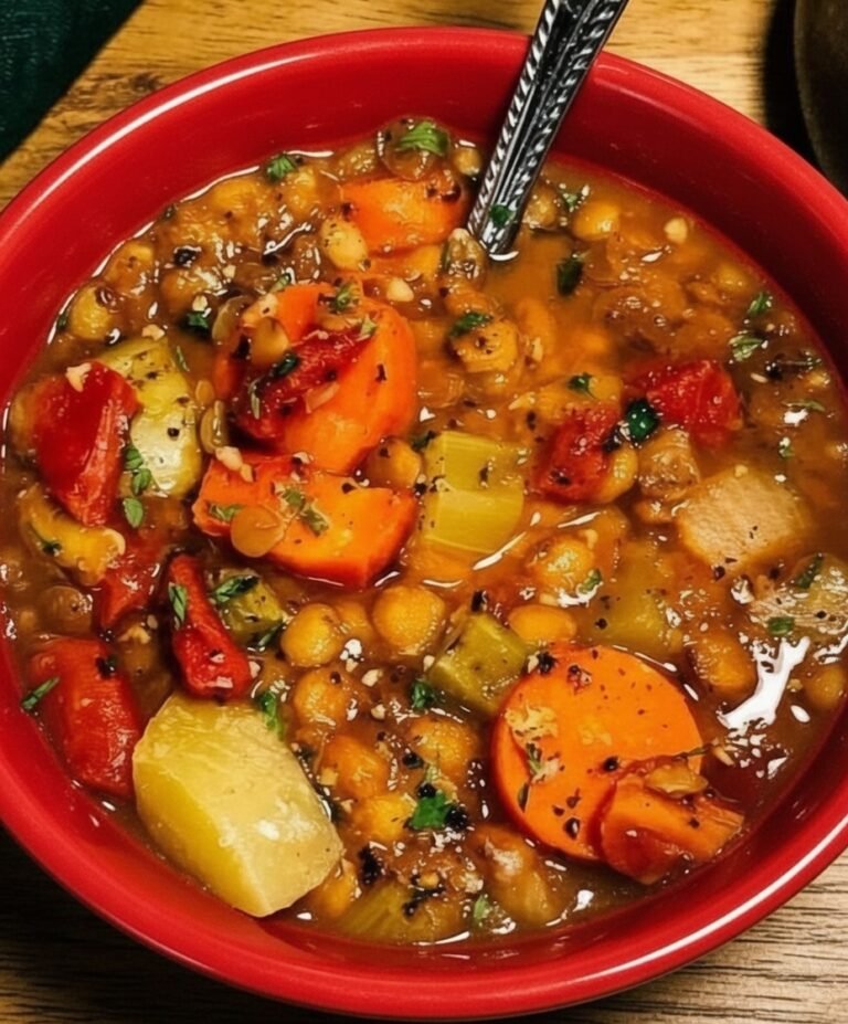 Vegan Veggie Lentil Soup (Instant Pot)