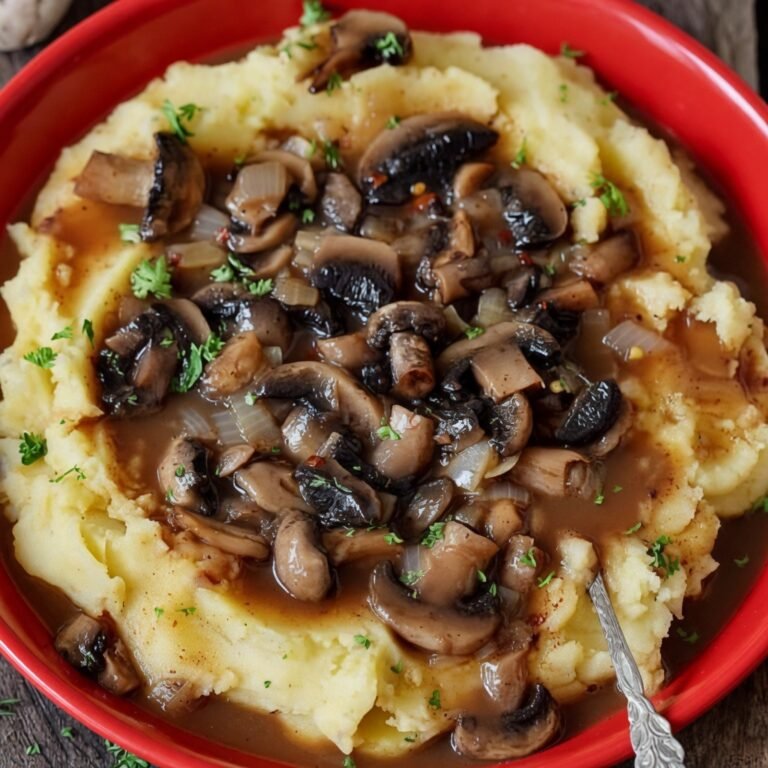 Vegan Mushroom Gravy & Mashed Potatoes Recipe