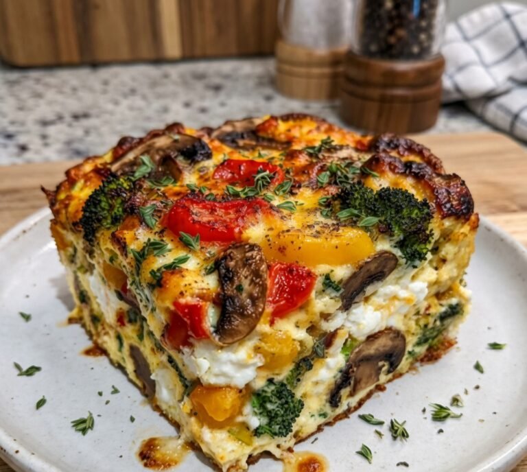Cheesy Low Carb Vegetable Egg Casserole
