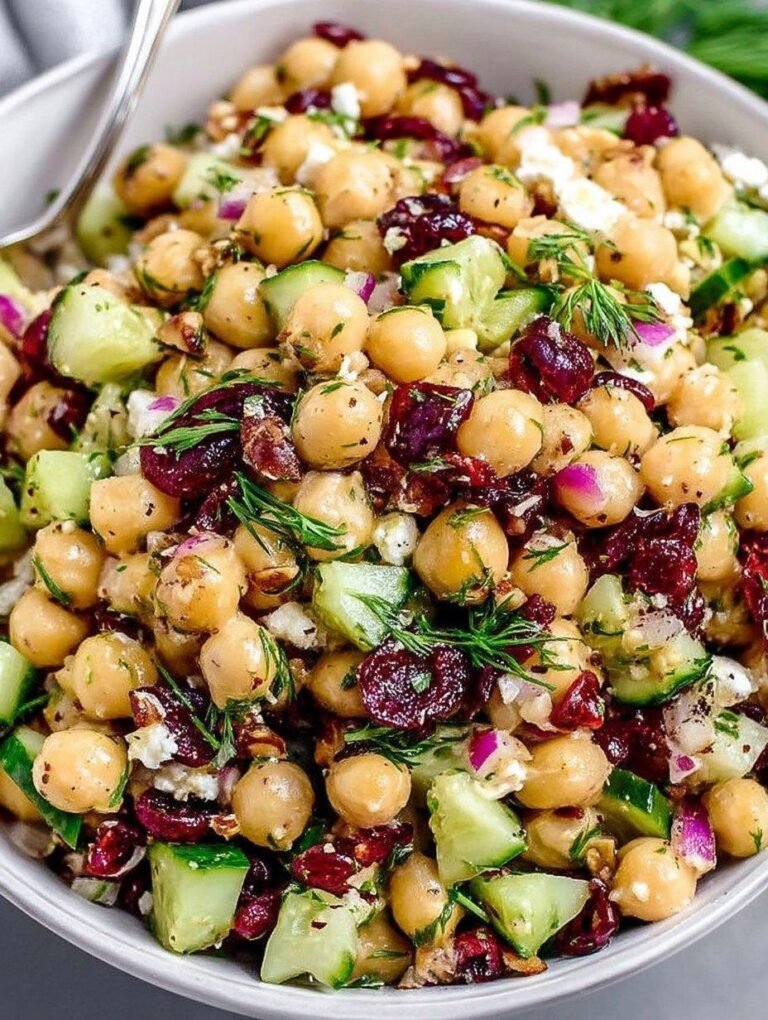 Vegan Chickpea Cranberry Dill Salad