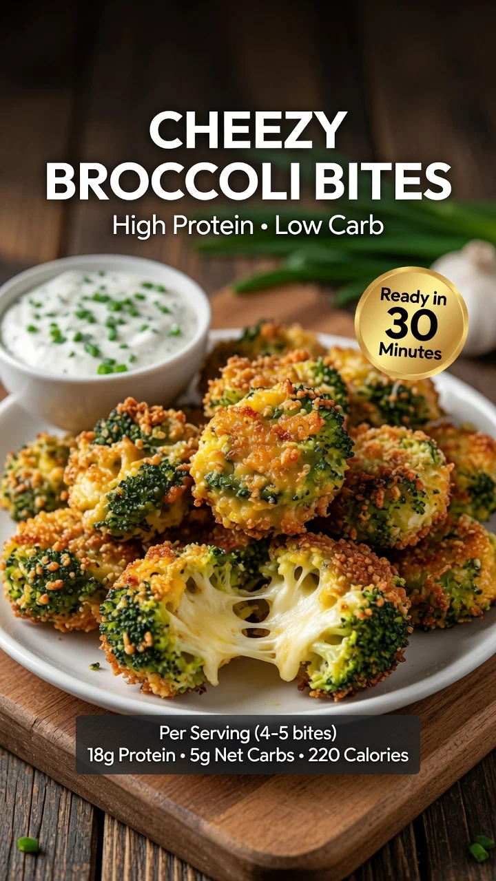 High-Protein Cheesy Broccoli Bites