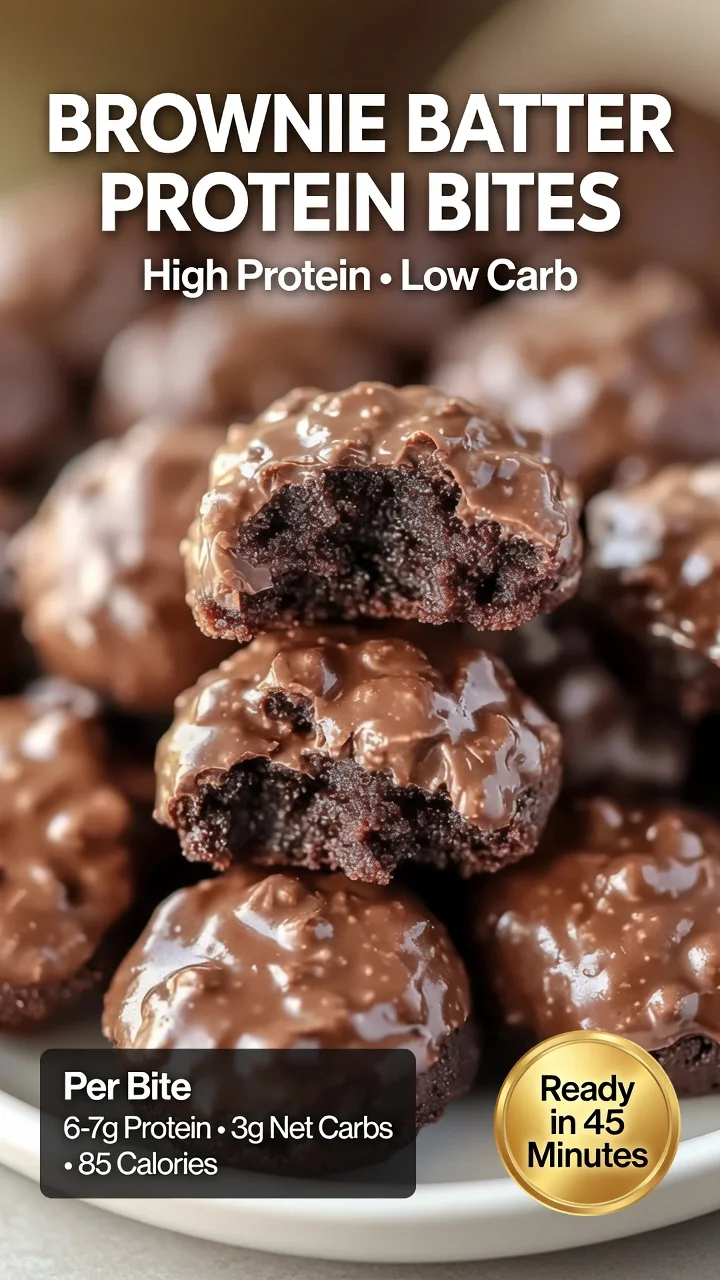 High-Protein No-Bake Cottage Cheese Brownie Batter Protein Bites