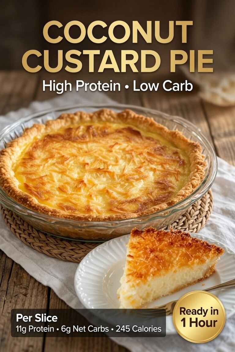 High-Protein Coconut Custard Pie
