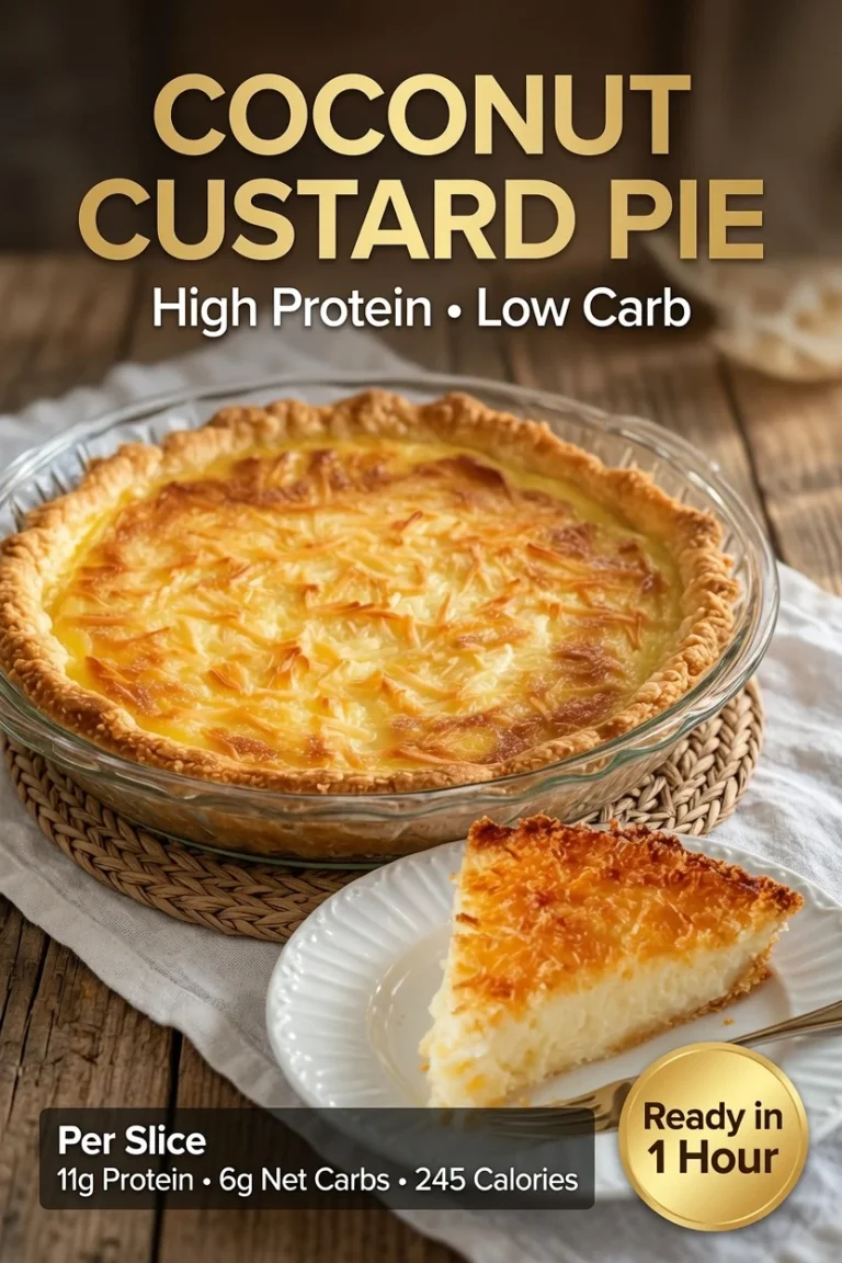 High-Protein Coconut Custard Pie