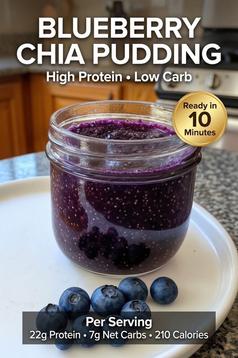 High-Protein Blueberry Chia Pudding