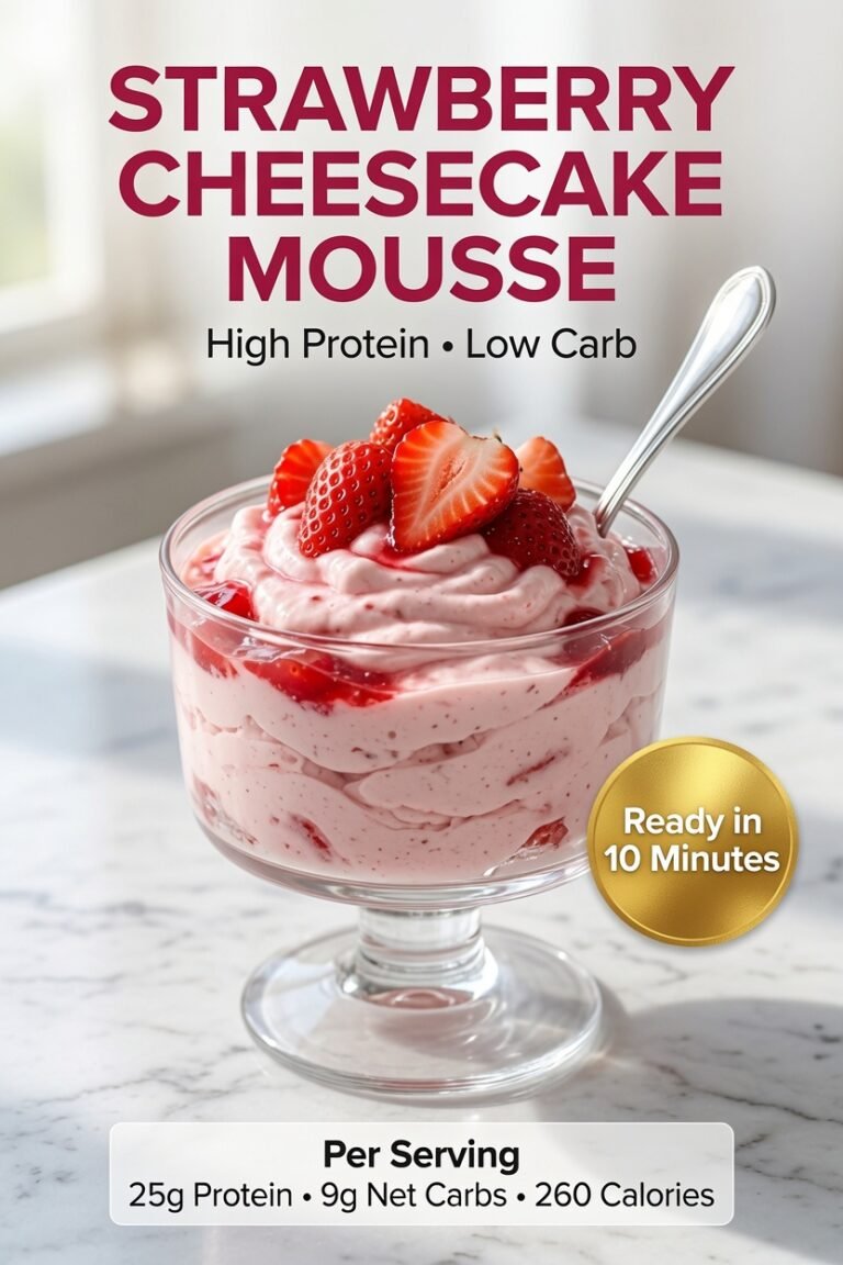 High-Protein Strawberry Cheesecake Mousse