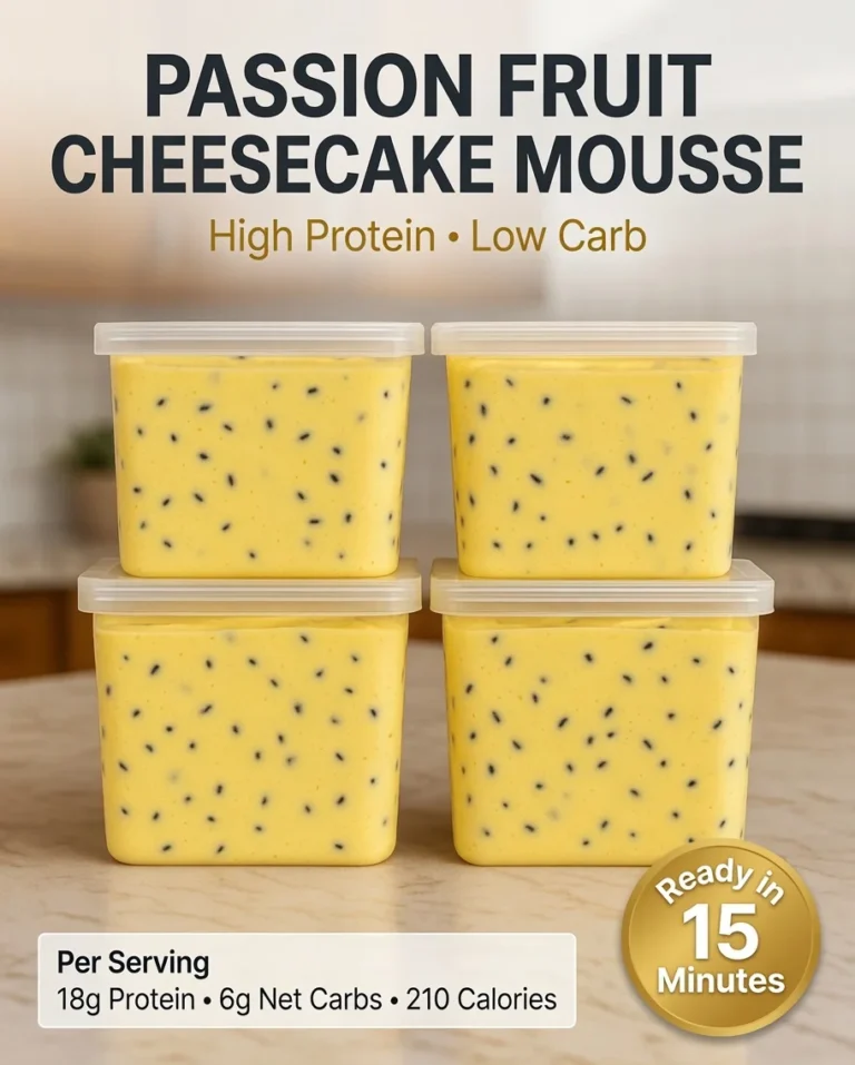 High-Protein Passion Fruit Cheesecake Mousse