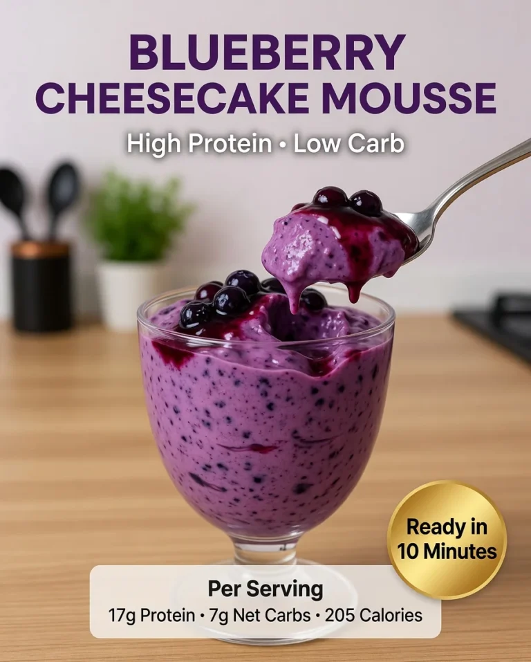 High-Protein Blueberry Cheesecake Mousse
