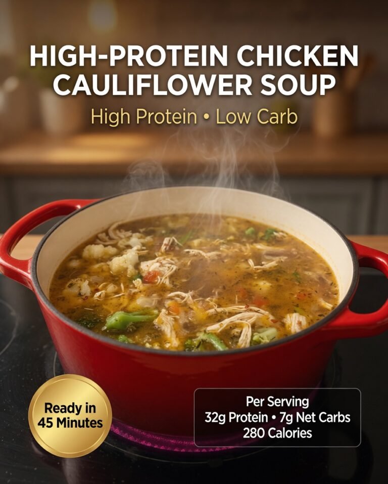 High-Protein Chicken Cauliflower Soup