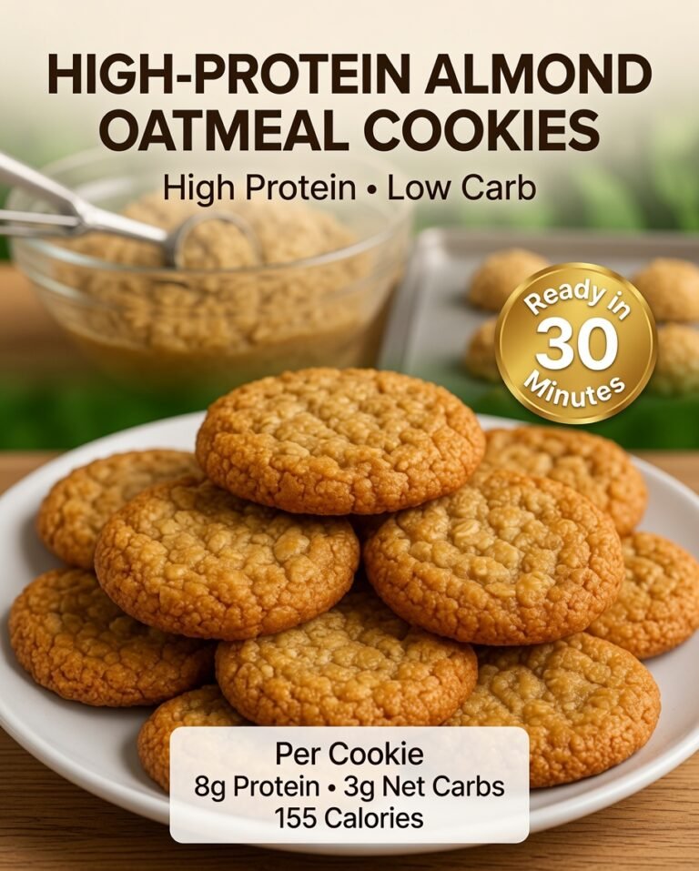 High-Protein Almond “Oatmeal” Cookies