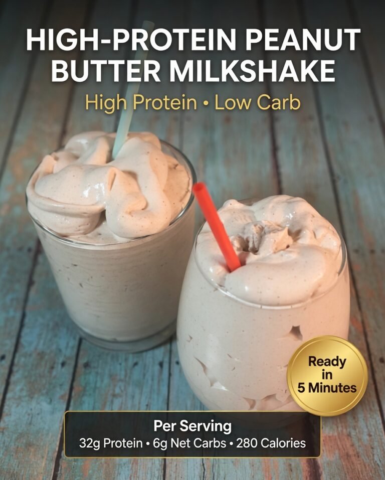 High-Protein Peanut Butter Milkshake
