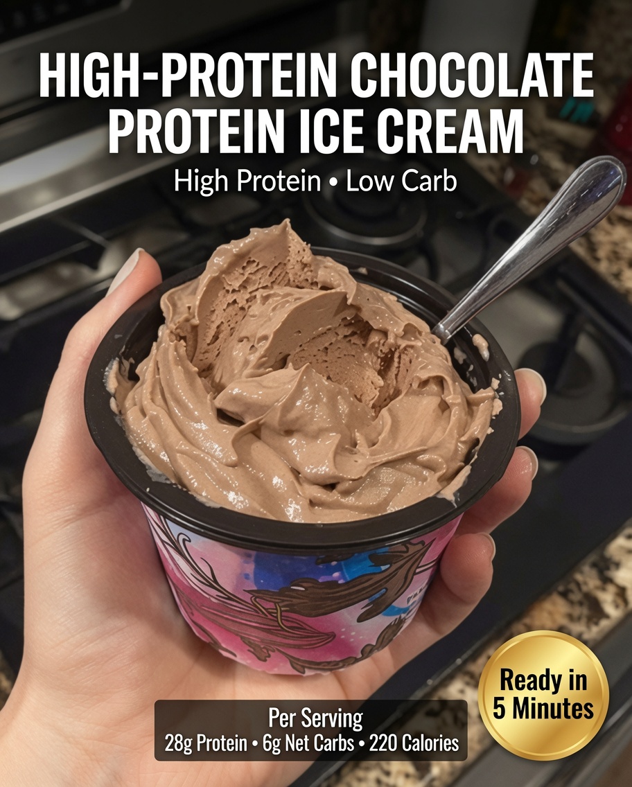 High-Protein Chocolate Protein Ice Cream
