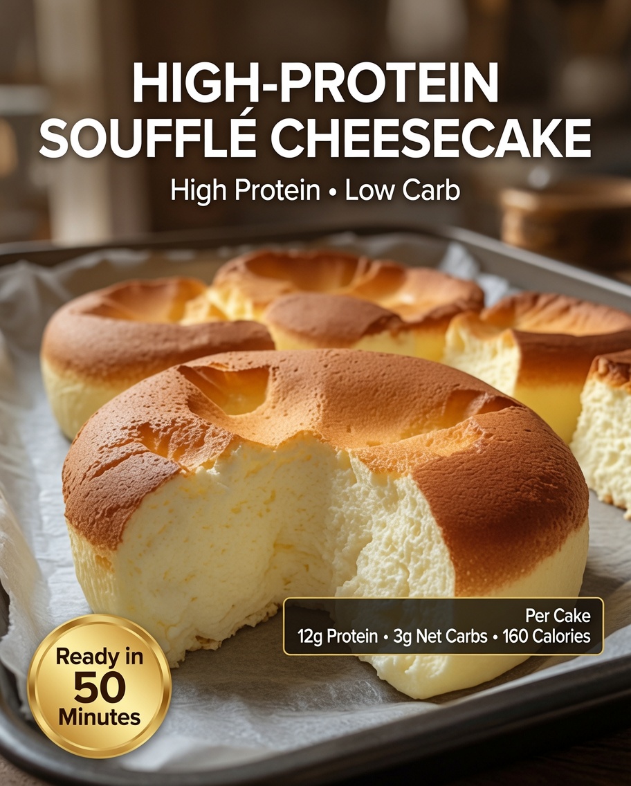 High-Protein Soufflé Cheesecake