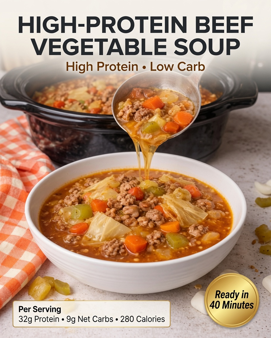 High-Protein Beef Vegetable Soup