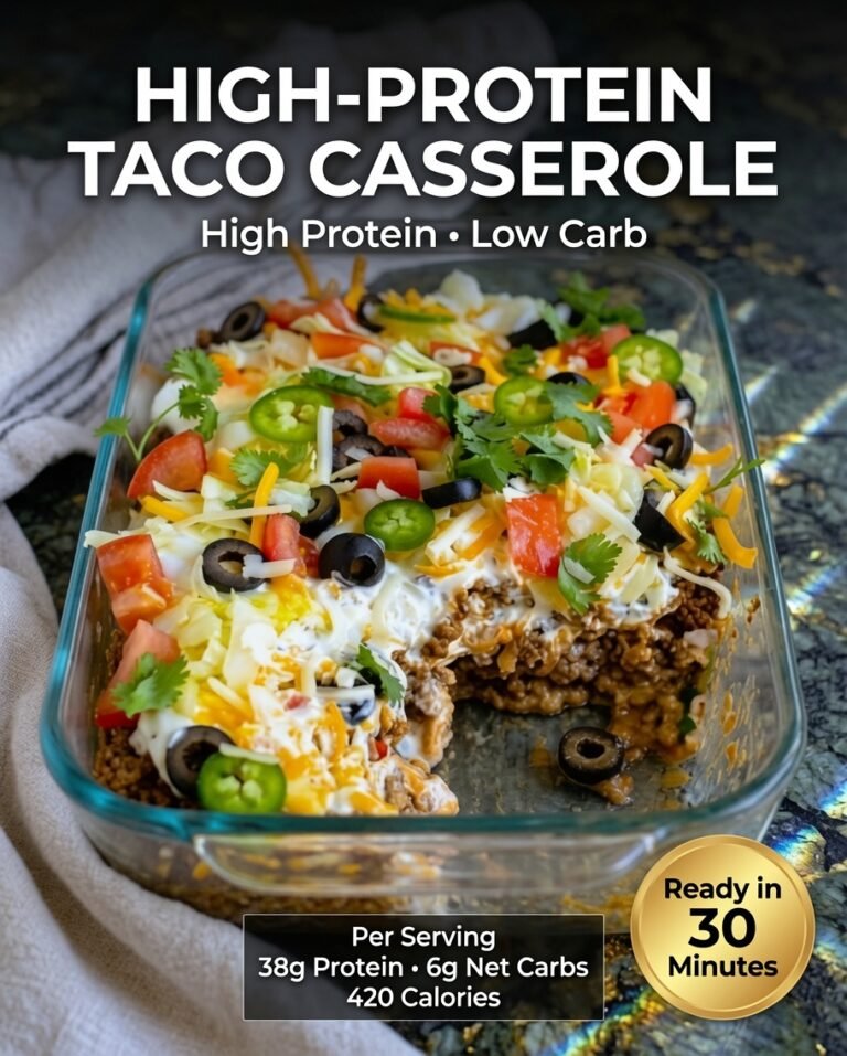 High-Protein Taco Casserole