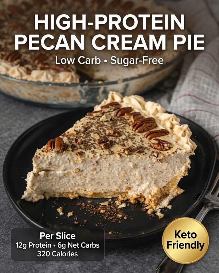 High-Protein Pecan Cream Pie