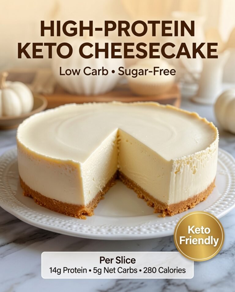 High-Protein Keto Cheesecake