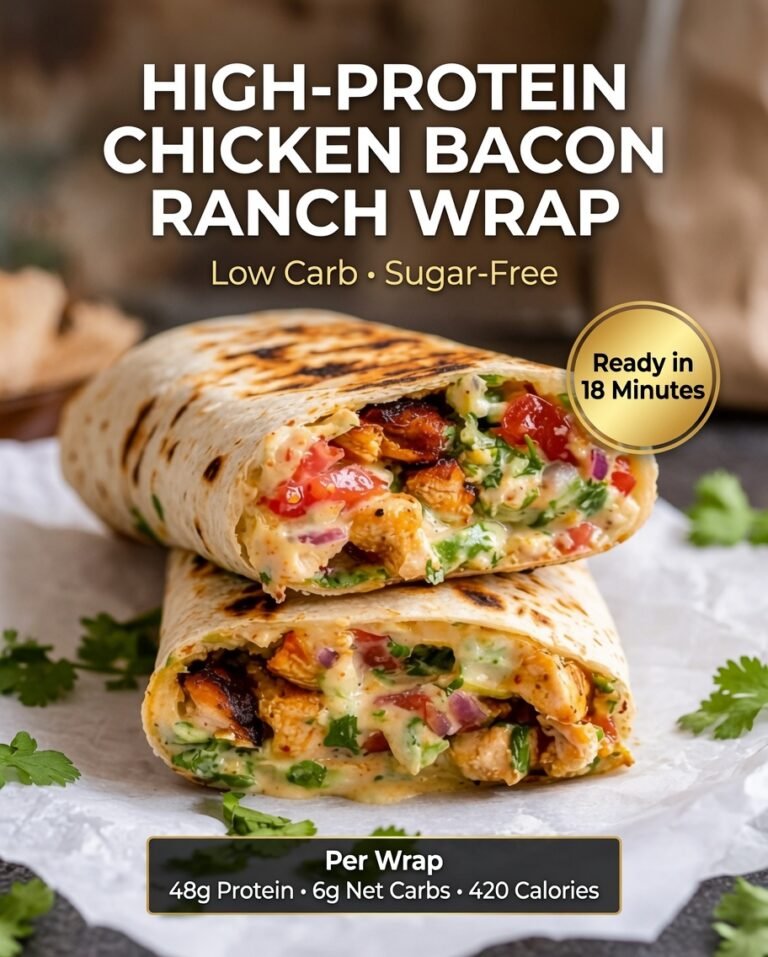 High-Protein Chicken Bacon Ranch Wrap
