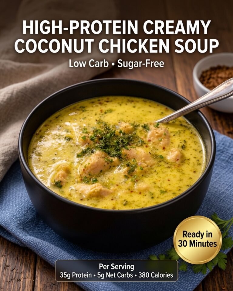 High-Protein Creamy Coconut Chicken Soup