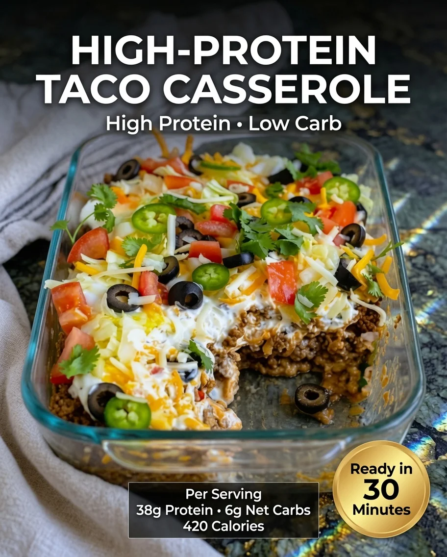 High-Protein Taco Casserole