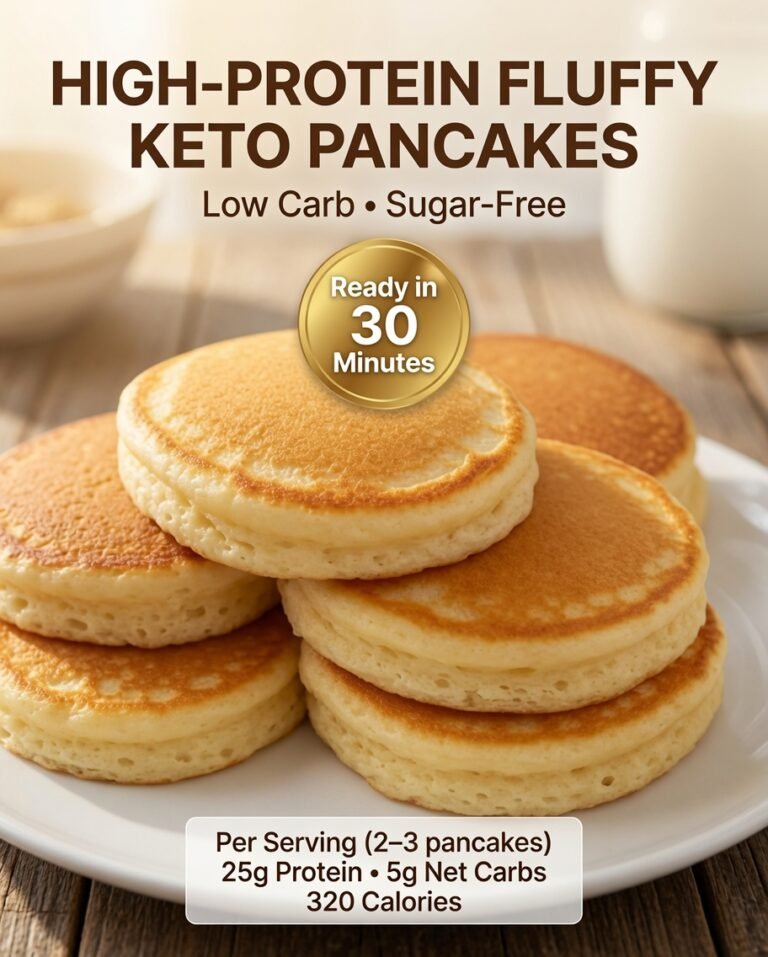 High-Protein Fluffy Keto Pancakes